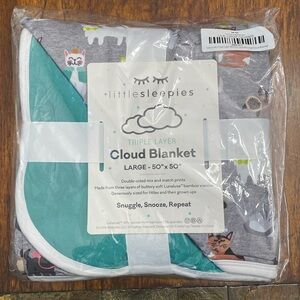 Little sleepies cozy cats large cloud blanket NIB